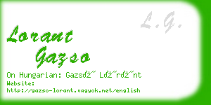 lorant gazso business card