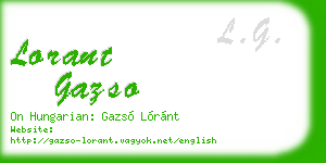 lorant gazso business card